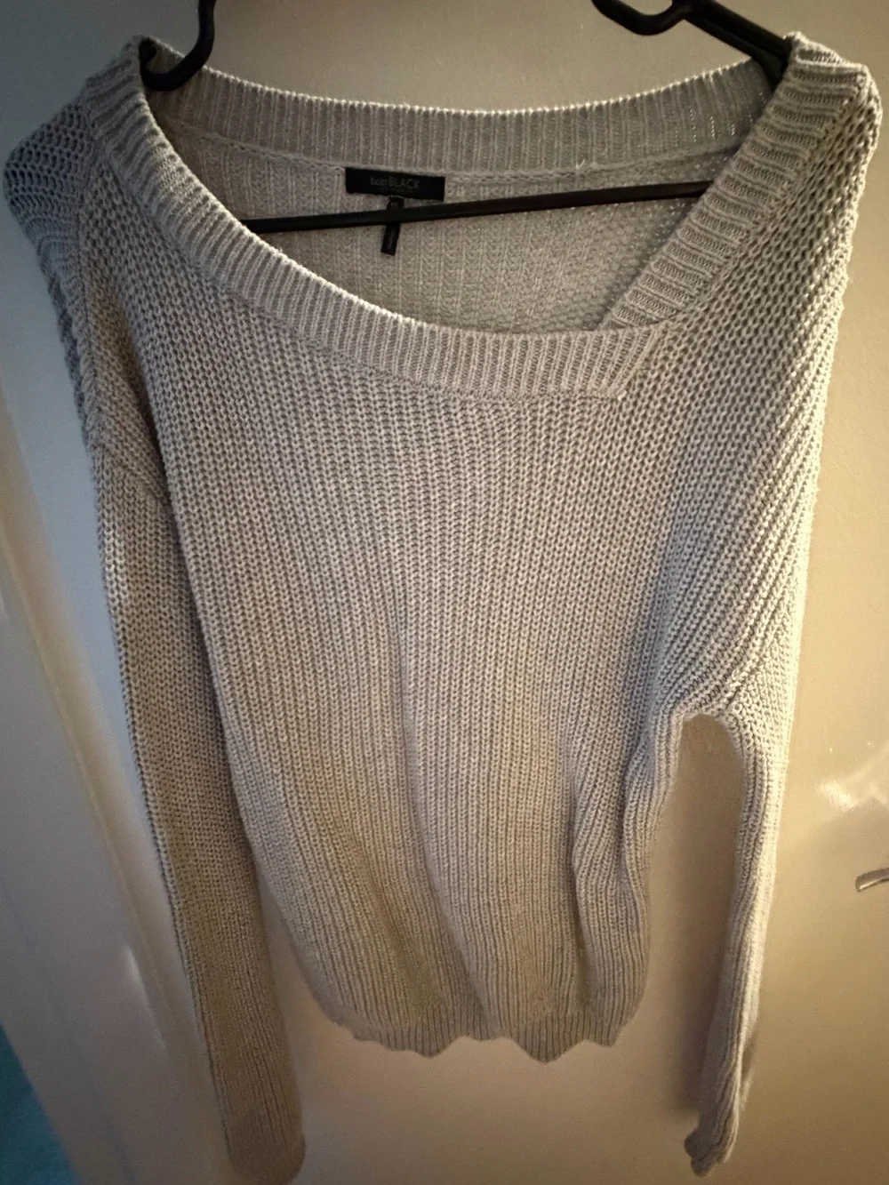 Asymmetric neck sweater - Bobi - heather gray
